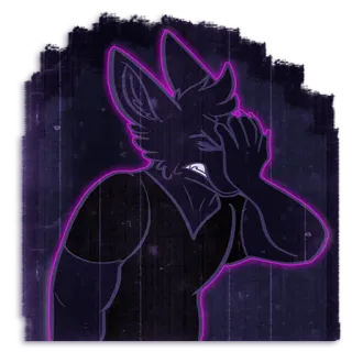 🤦‍♂️ Fellwesen, Anthro, Traurig, Cartoon, Charakter, Tier, Fuchs, Silhouette telegram sticker