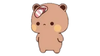 🍩 bear, cartoon, cute, animal, sticker telegram sticker