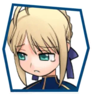 😢 Saber Fate/Stay Night อนิเมะ, มังงะ, ตัวละคร, ผู้หญิง, ผมบลอนด์ telegram sticker
