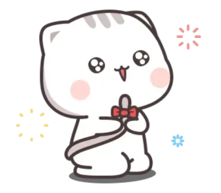 🍼 chat, dessin animé, mignon, animal telegram sticker