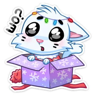 🎁 Ero? gato, natal, fofo, anime telegram sticker