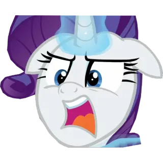 😡 Rarity My Little Pony rarity, my little pony, cartoon, animation, pony, mlp, expression, surprised telegram sticker