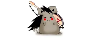 © Cartoon, Maus, Anime, Fan, Gitarre, Musik, Rock telegram sticker