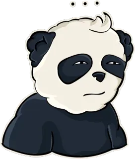 😑 panda, bear, cartoon, animal telegram sticker