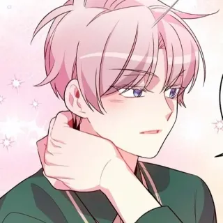 😳 Anime, Manga, Kreskówka, Postać, Różowe włosy, Mężczyzna, Ilustracja telegram sticker