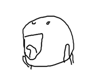 😱 Meme, Zeichnung, Figur, Gesicht, Ausdruck whatsapp sticker