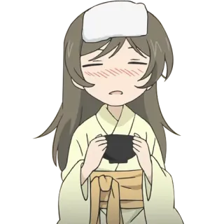 😪 malato, anime, febbre, malattia, raffreddore telegram sticker