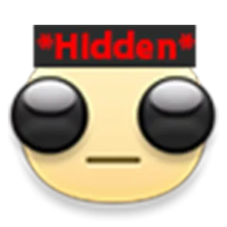 😳 *Hidden* Emoji, Escondido, Rosto, Expressão telegram sticker