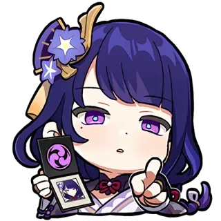 🫵 Raiden Shogun Genshin Impact アニメ, ゲーム, 原神, 雷電将軍, 漫画 telegram sticker