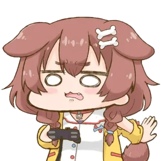 😤 Inugami Korone Anime, Cane, Vtuber, Gioco, Carino whatsapp sticker