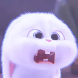 🐰 Snowball The Secret Life of Pets rabbit, bunny, cute, animal, pet, cartoon, angry whatsapp sticker