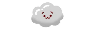 ☁️ chmura, kawaii, słodkie, pogoda, kreskówka telegram sticker