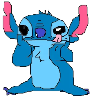 😛 Stitch Stitch, Cartone animato, Alieno, Carino, Blu telegram sticker