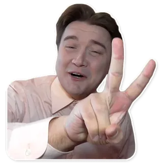 ✌ homem, dois dedos, ofensivo, gesto, mão telegram sticker