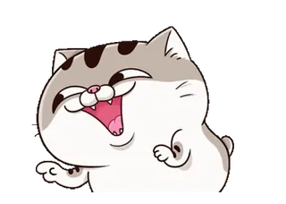 ❤ Katze, süß, Tier, Aufkleber, Cartoon, fröhlich telegram sticker