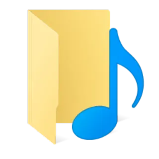 💾 carpeta, música, icono, archivo, directorio telegram sticker