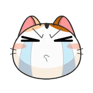 😭 แมว, ร้องไห้, อนิเมะ, โกรธ, เศร้า telegram sticker