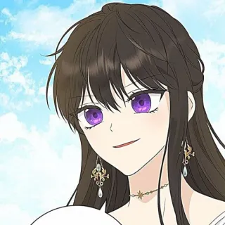 🥢 femme, dessin animé, animé, sourire, personnage, fille, portrait telegram sticker