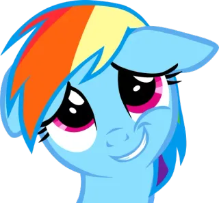 😅 Rainbow Dash My Little Pony My Little Pony, Rainbow Dash, kartun, kuda poni, persahabatan, imut telegram sticker