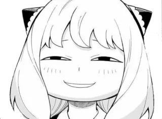 😏 Anya Forger Spy × Family anime, spy x family, anya, forger, cartoon, cute telegram sticker