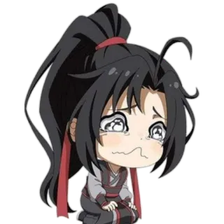 🏵 Anime, Chibi, Piangendo, Triste telegram sticker