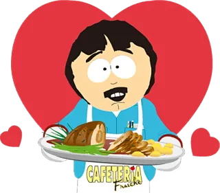 😍 CAFETERIA Fraiche nourriture, repas, restaurant, cafétéria, coeur, amour whatsapp sticker