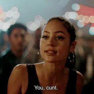 ❤️ You, cunt. Frau, beleidigend, Beleidigung, Ausdruck, Party, wütend whatsapp sticker