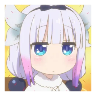 🌡 Kanna Kamui Miss Kobayashi's Dragon Maid Anime, Kanna, Mignon, Dragon, Kawaii telegram sticker