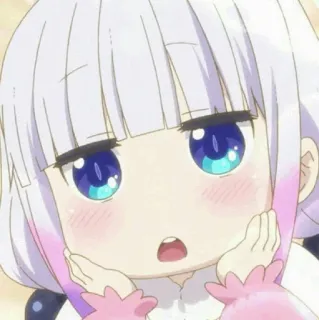 🍥 Kanna Kamui Miss Kobayashi's Dragon Maid Anime, Kanna, Kawaii, Süß, Drache, Chibi whatsapp sticker