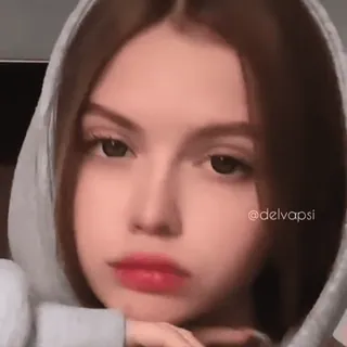 🎈 delvapsi girl, woman, beauty, portrait whatsapp sticker