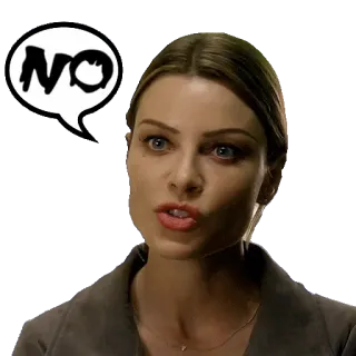 👎 NO nein, frau, ausdruck, ablehnung telegram sticker