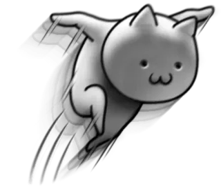 😌 gato, alas, volando, animal, lindo, pegatina whatsapp sticker