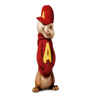 😎 Alvin Alvin and the Chipmunks Dessin animé, Tamia, Rouge, Animal, Animé telegram sticker