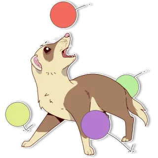 😳 페럿, 동물, 귀여운, 스티커, 애완 동물 telegram sticker
