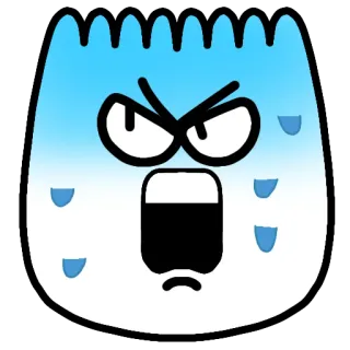 😨 wütend, Cartoon, Emoji, Gesichtsausdruck, Gesicht whatsapp sticker