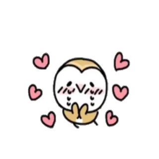 💜 cute, kawaii, love, hearts, animal, chibi, sticker telegram sticker
