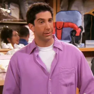 😎 Ross Geller Friends série tv, sitcom, comédie, ross geller, friends, personnage telegram sticker
