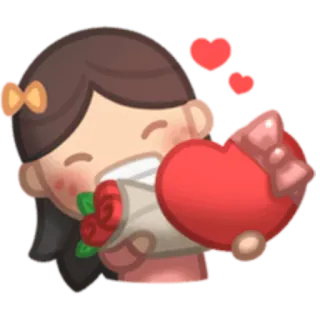❤️ liefde, hart, bloemen, romantiek, cadeau, cartoon, blij telegram sticker