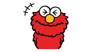 😆 Elmo เอลโม, เซซามีสตรีท, การ์ตูน, ตัวละคร, น่ารัก telegram sticker