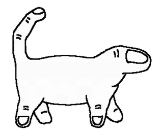 😳 finger, katze, tier, hand, gekritzel, zeichnung, illustration whatsapp sticker