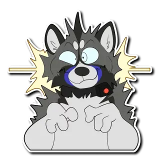 ⚡️ stiker, anjing, kartun, karakter, binatang, lucu whatsapp sticker