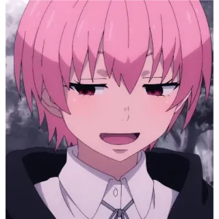 🌿 anime, capelli rosa, personaggio, arte, illustrazione telegram sticker