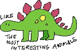 🐊 dinosaur, stegosaurus, cartoon, animal, prehistoric, green, pixel art whatsapp sticker
