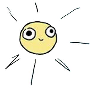 ☀ matahari, bahagia, imut, kartun, stiker telegram sticker