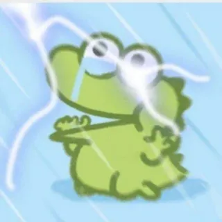 😫 cartoon, animal, reptile, alligator, lightning telegram sticker
