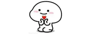 🍚 fofo, coração, amor, desenho animado whatsapp sticker