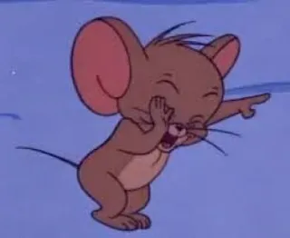 🖤 Jerry Tom and Jerry Maus, Cartoon, Lustig, Lachen, Animation telegram sticker