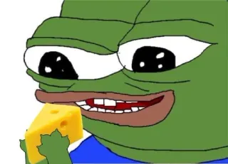 🌟 Pepe the Frog pepe, rana, formaggio, meme, internet telegram sticker