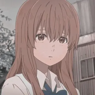 😕 Anime, Dziewczyna, Słodkie, Portret, Ilustracja, Kreskówka telegram sticker