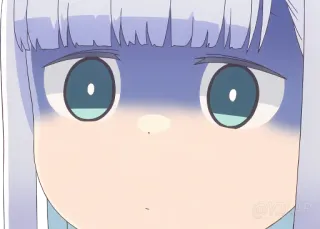 😨 animé, fille, choquée, expression telegram sticker